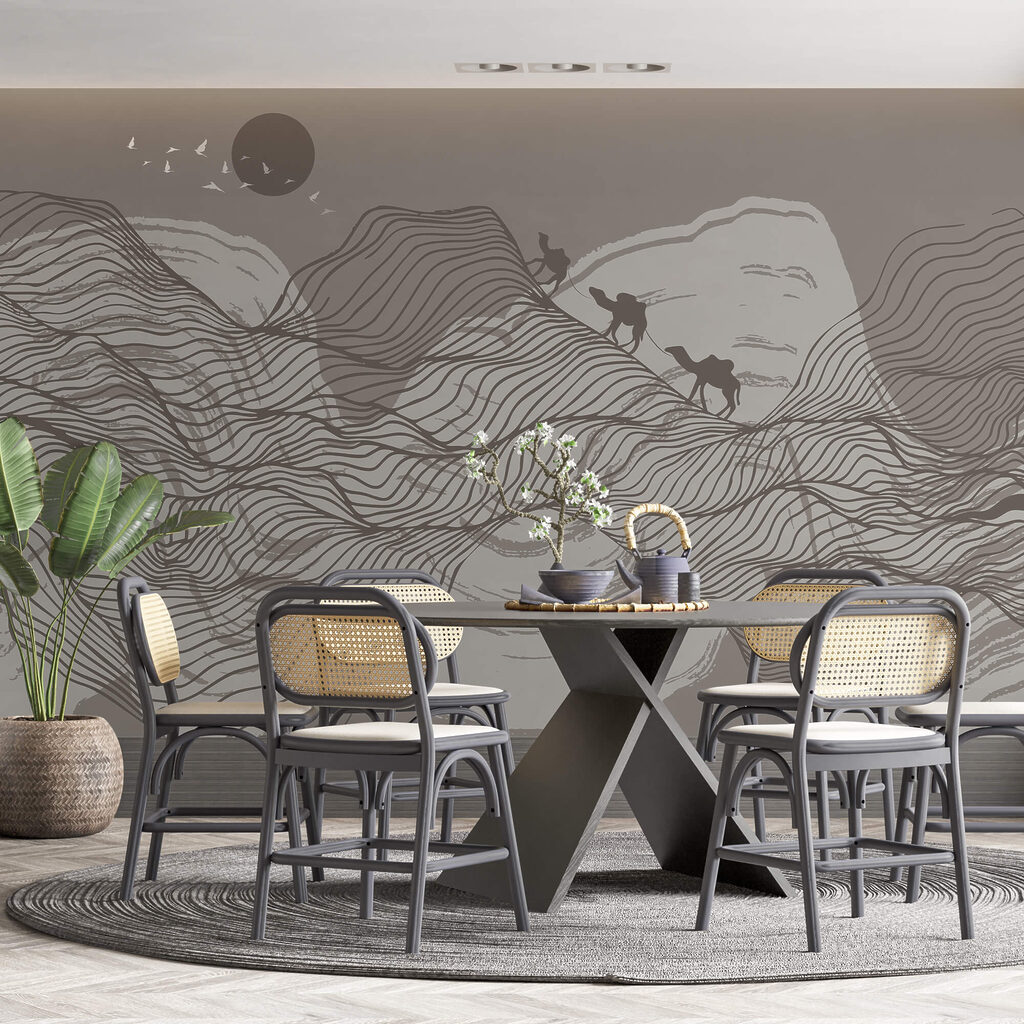 Disegno di un paesaggio desertico