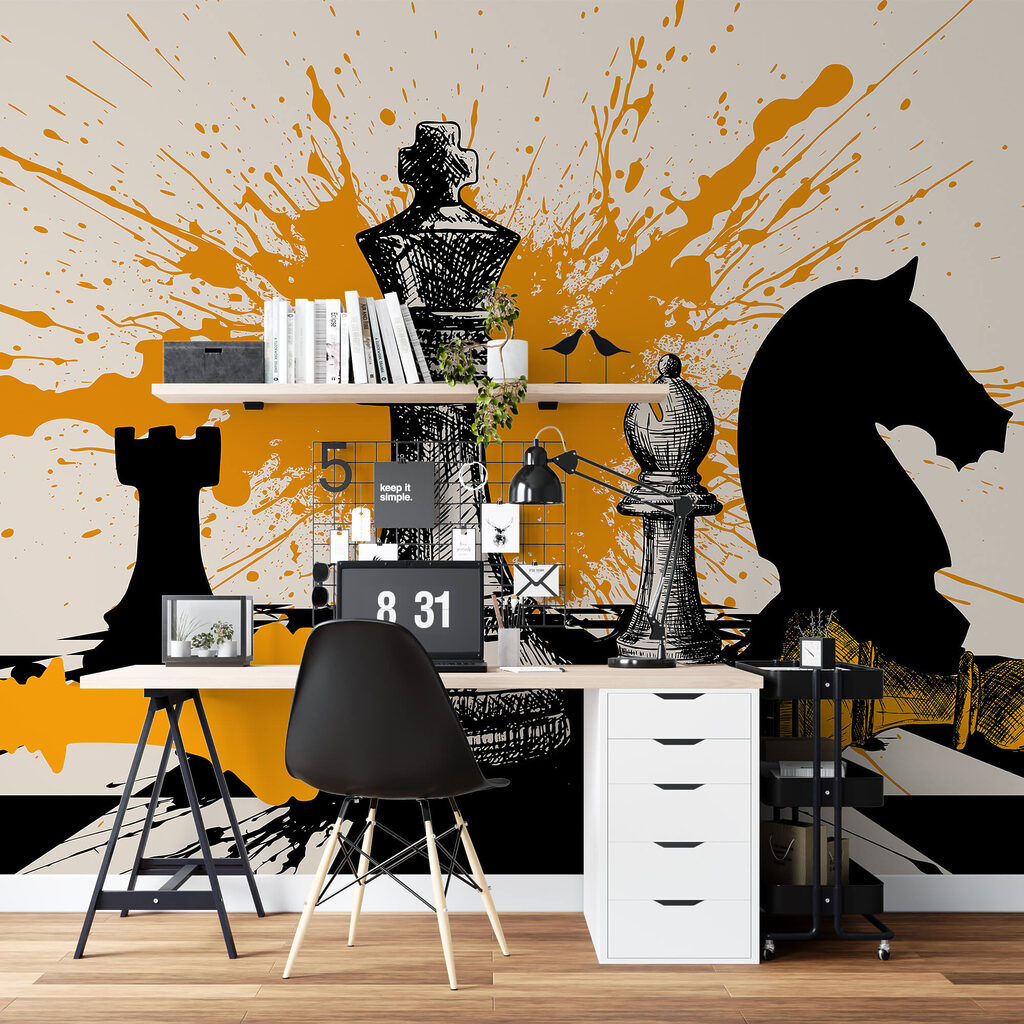 Pezzi di scacchi bianchi e neri