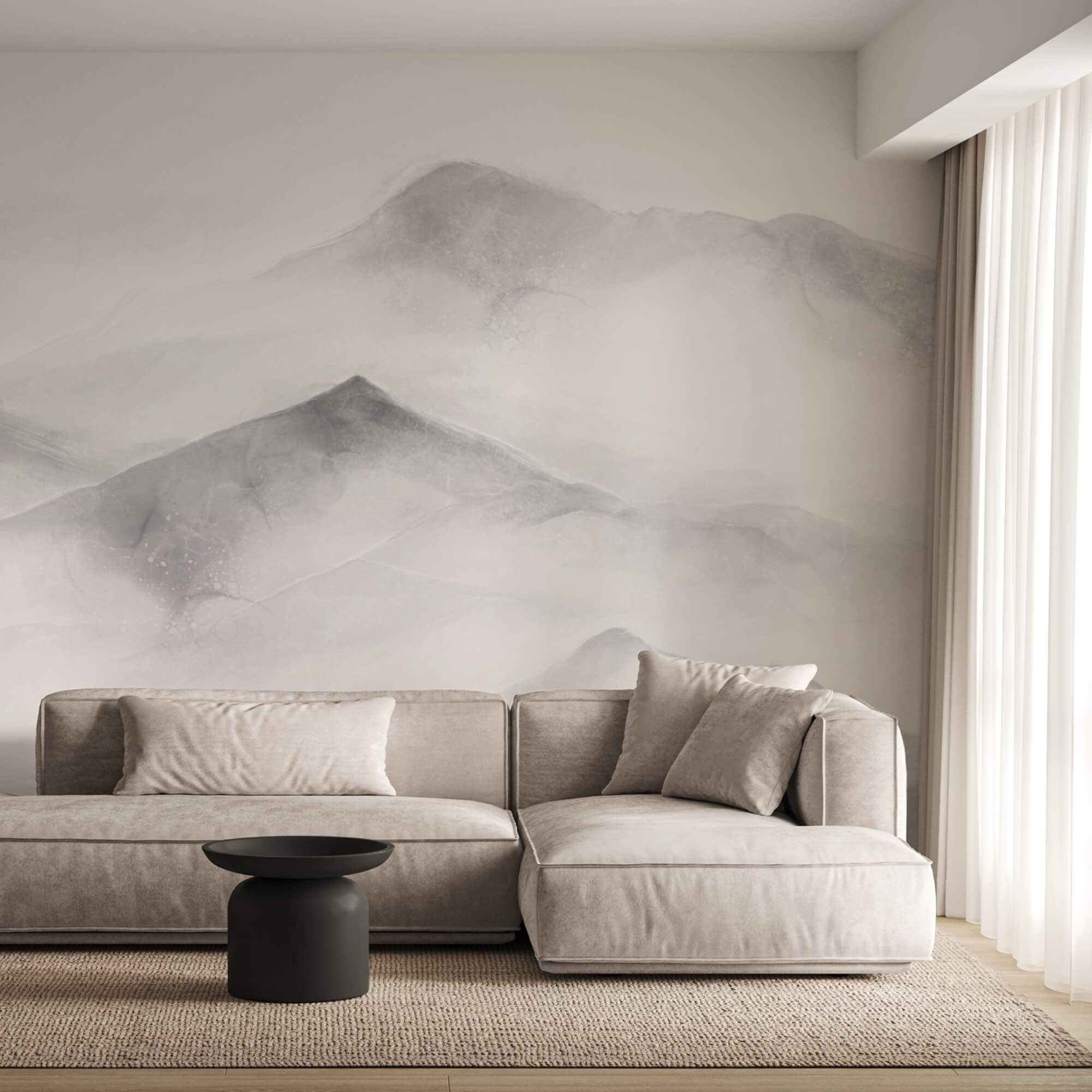 Catena montuosa bianca e grigia