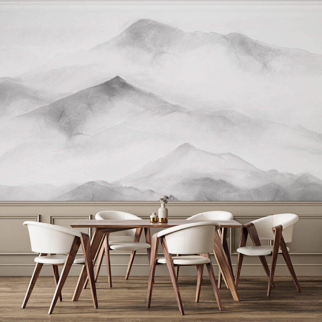 Catena montuosa bianca e grigia