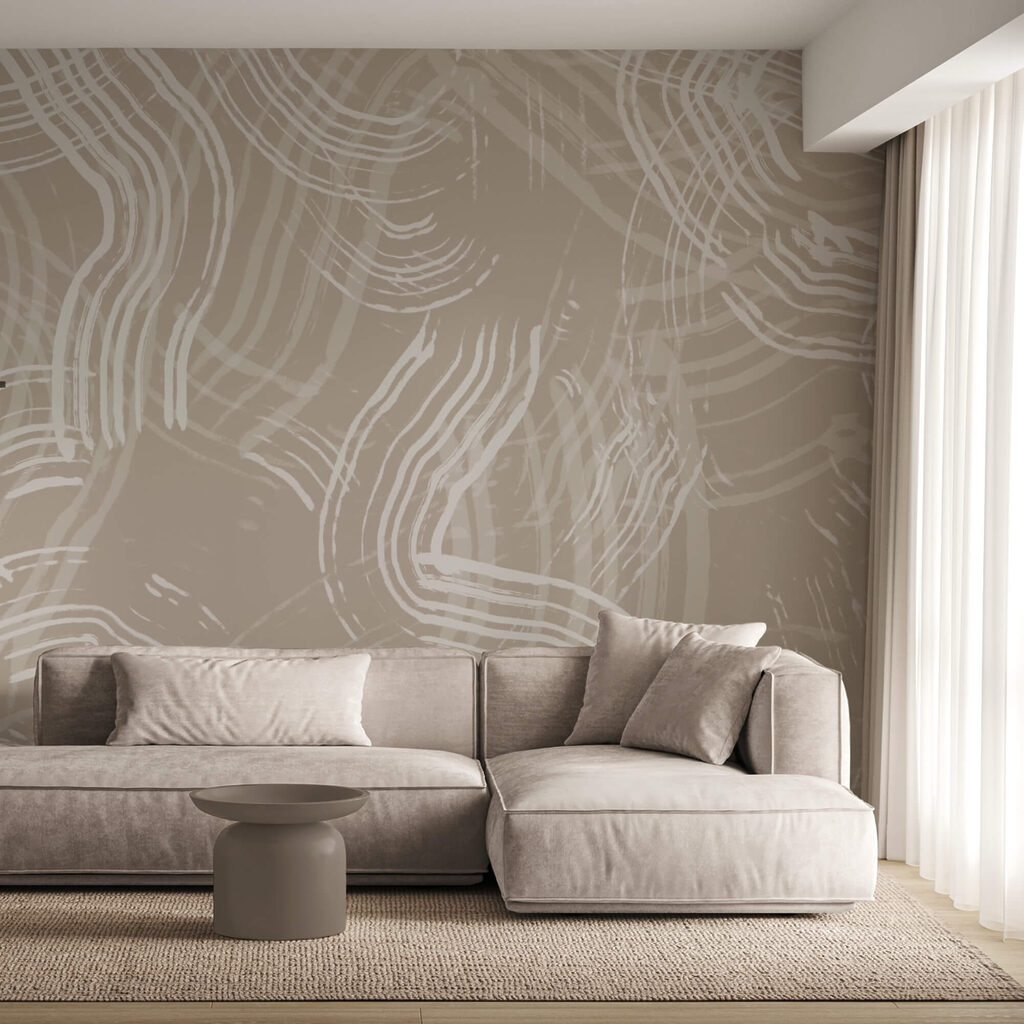 Linee bianche su sfondo marrone