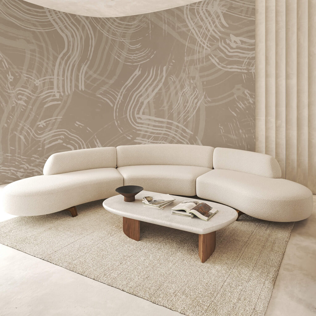 Linee bianche su sfondo marrone