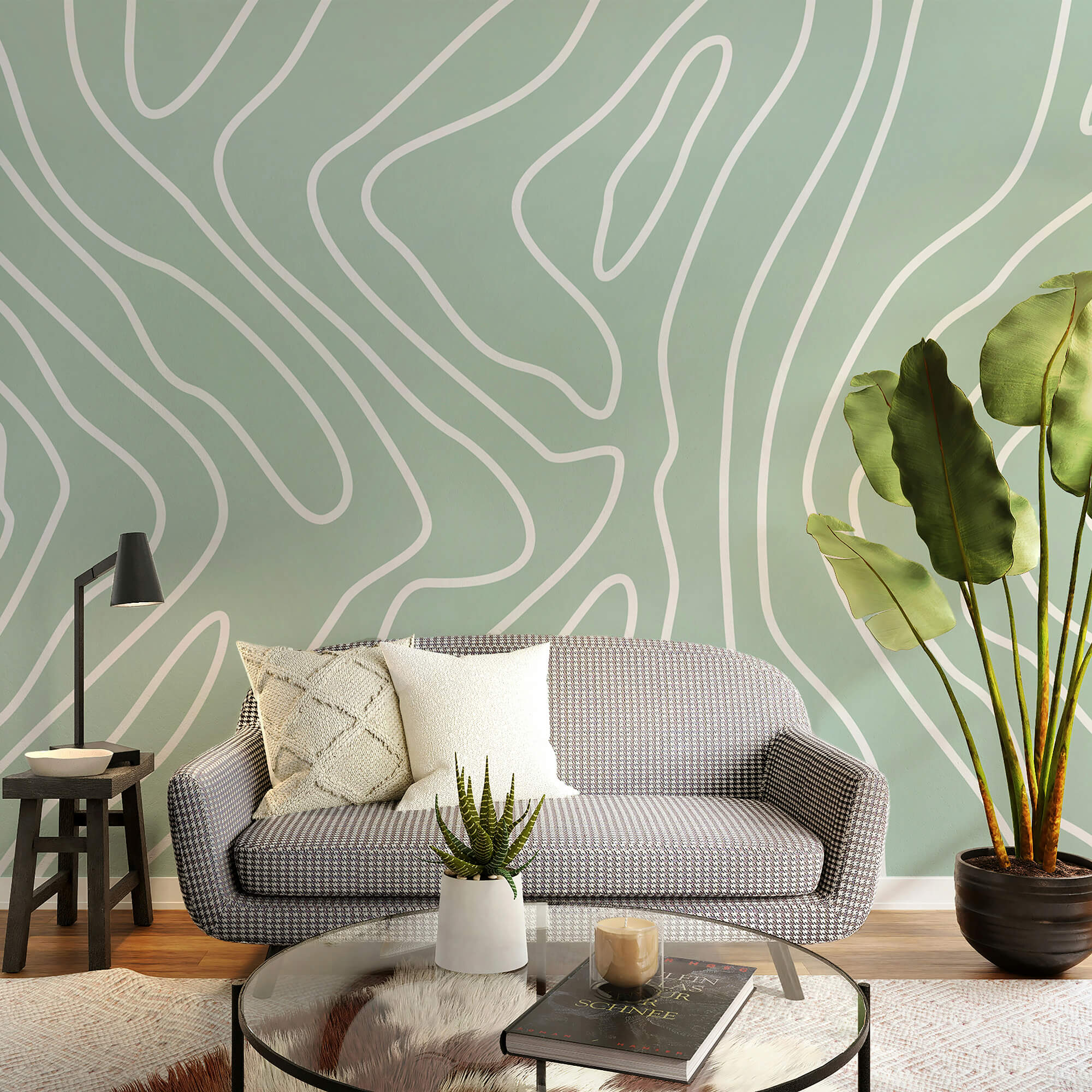 Linee bianche su sfondo verde chiaro Linee bianche su sfondo verde chiaro