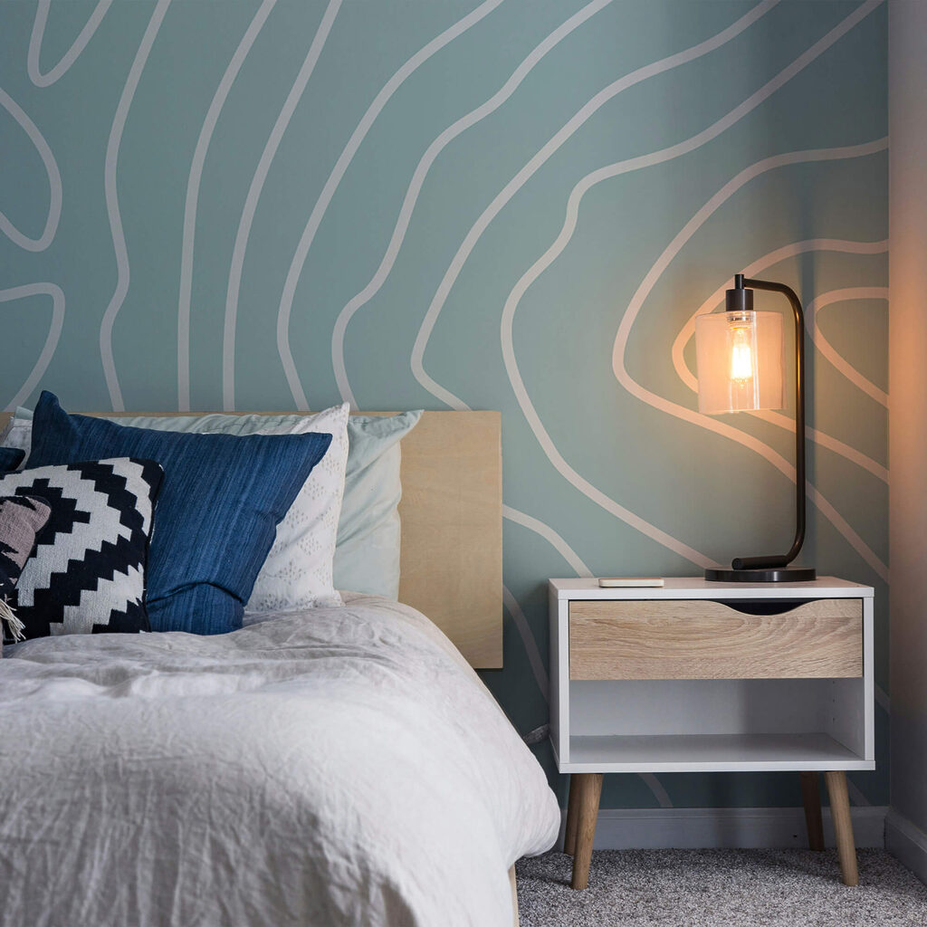 Linee bianche su sfondo blu