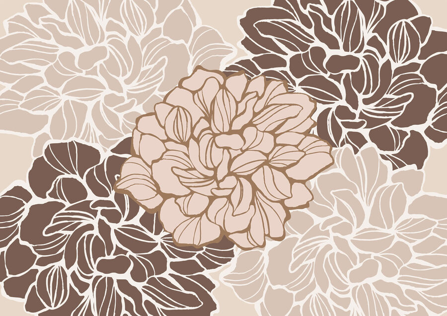 Fiore con molte foglie