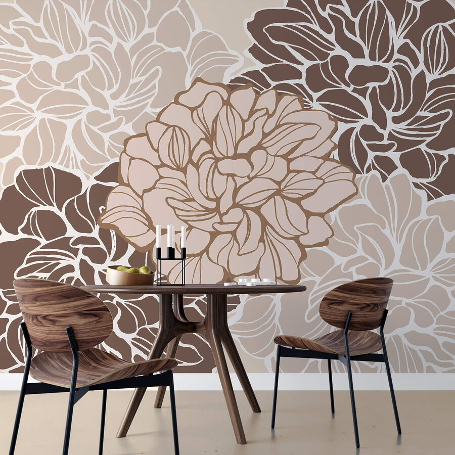 Fiore con molte foglie
