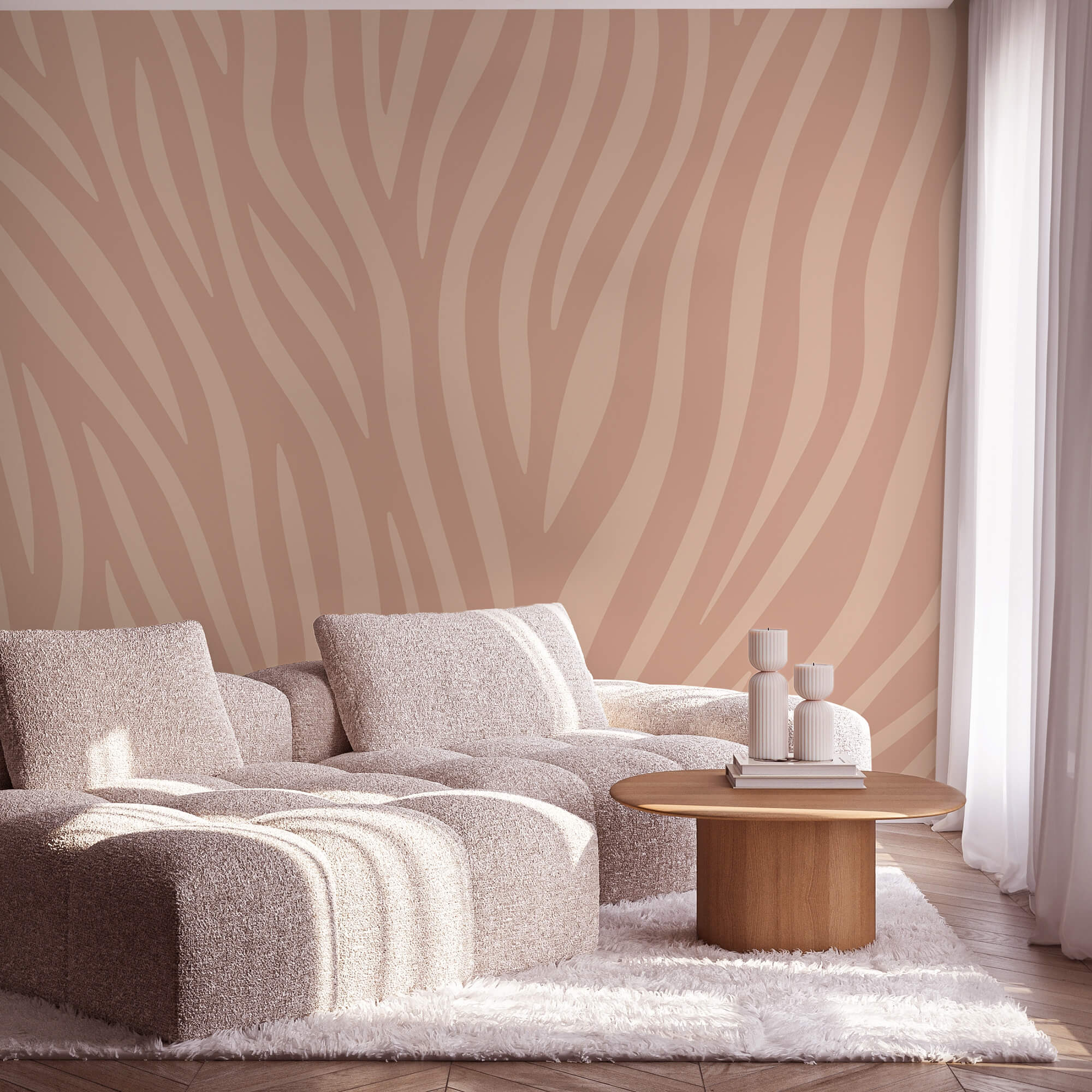 Linee fluide in tonalità tenui