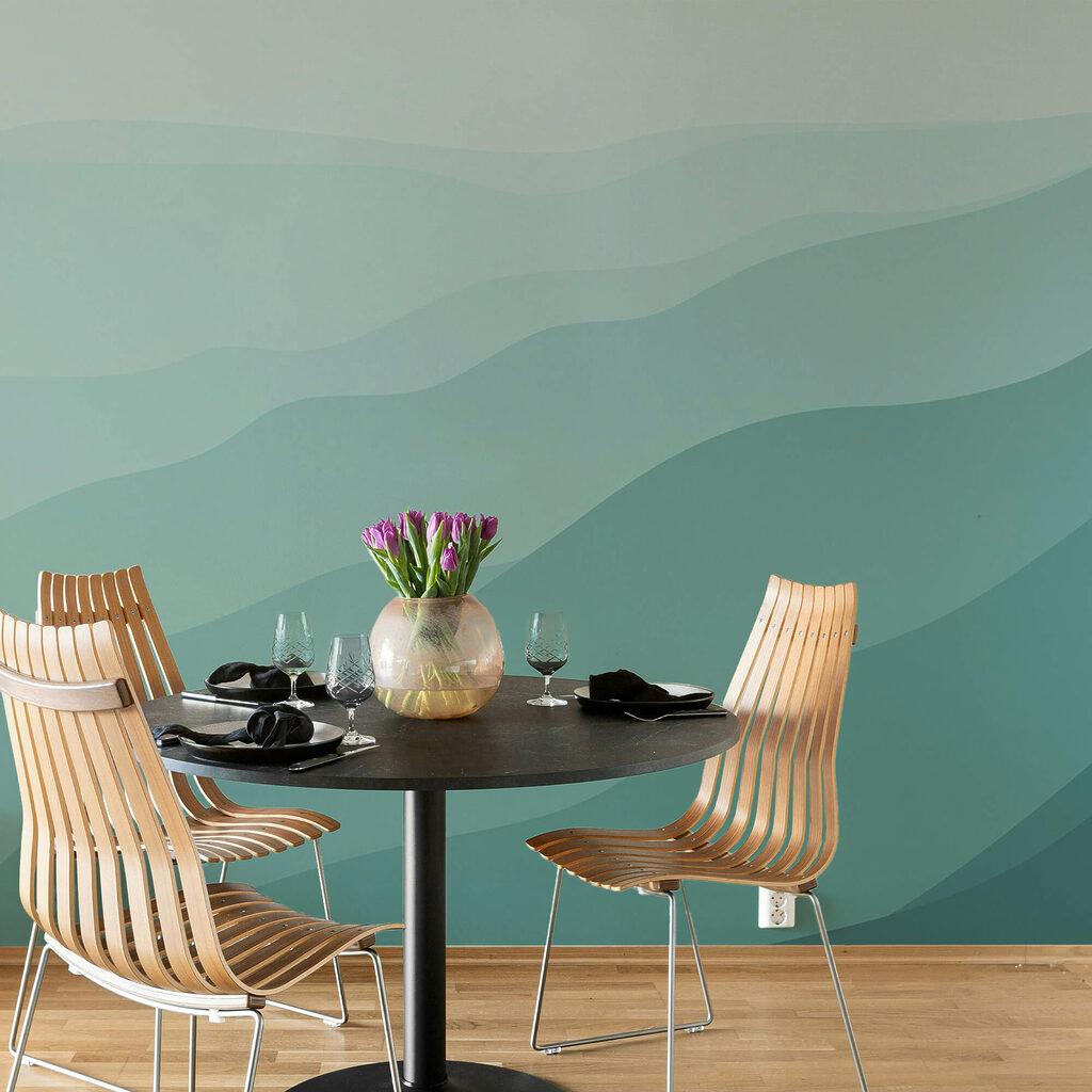 Colline verdi e cielo azzurro