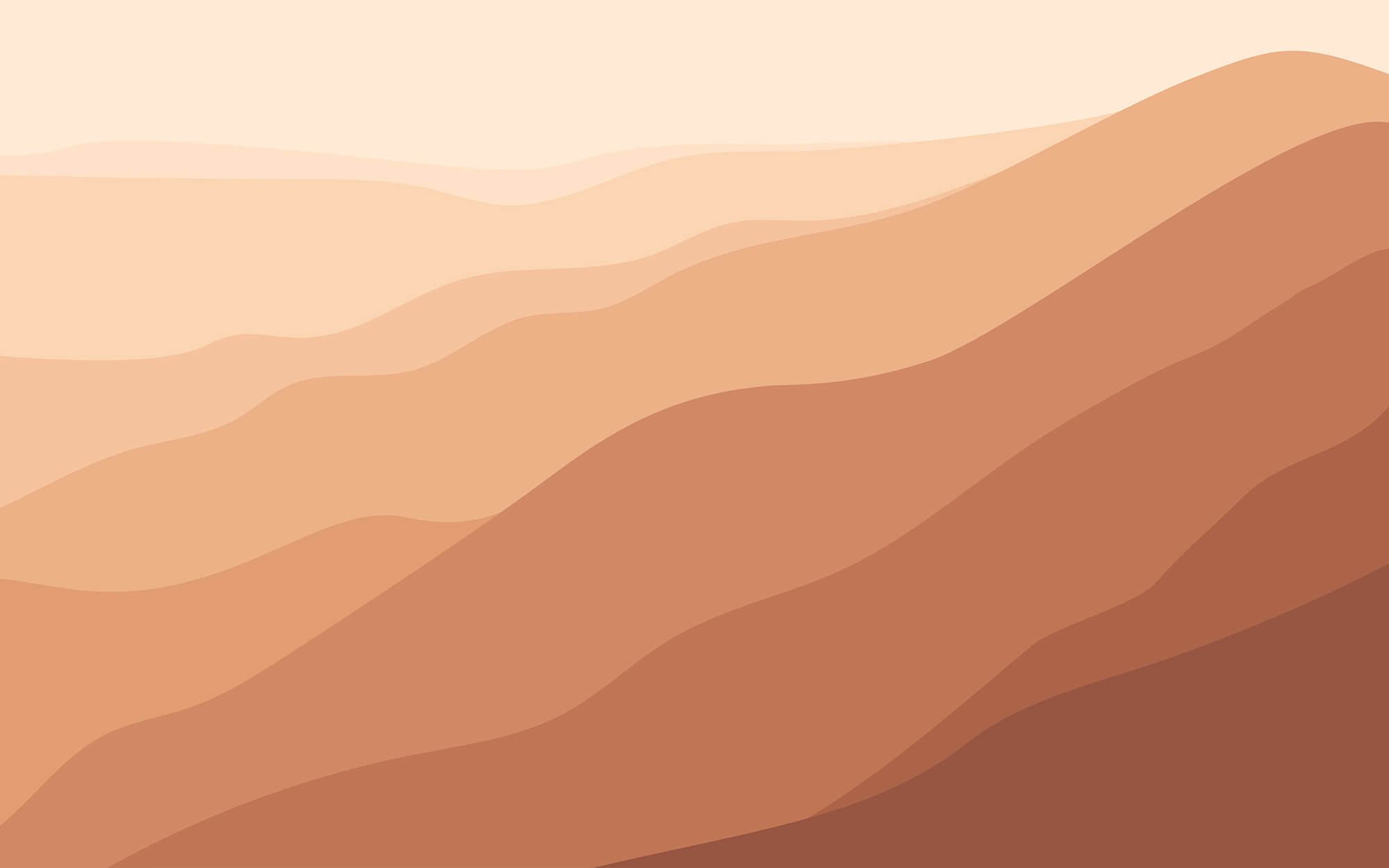 Brown and white sand hills