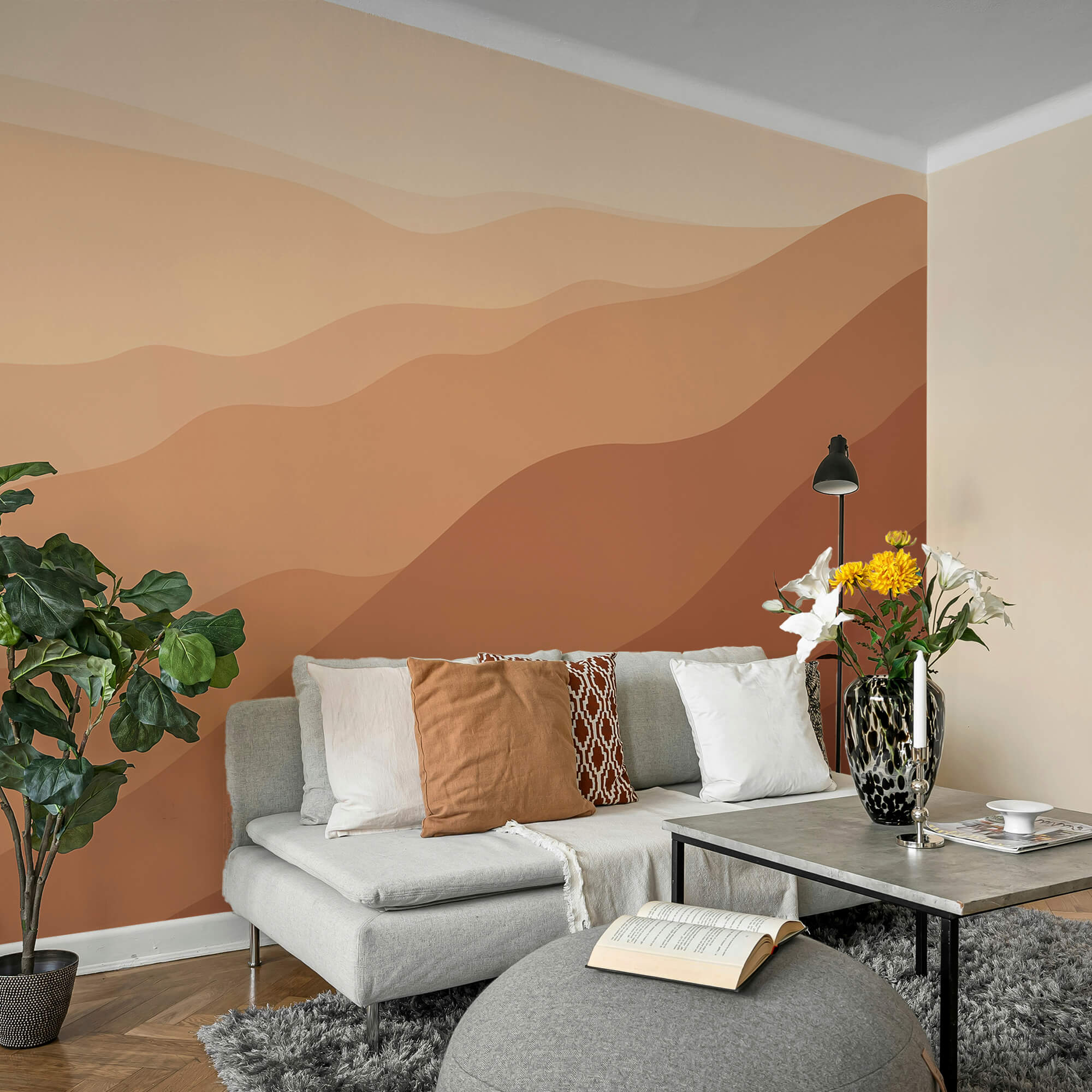 Colline di sabbia bianca e marrone