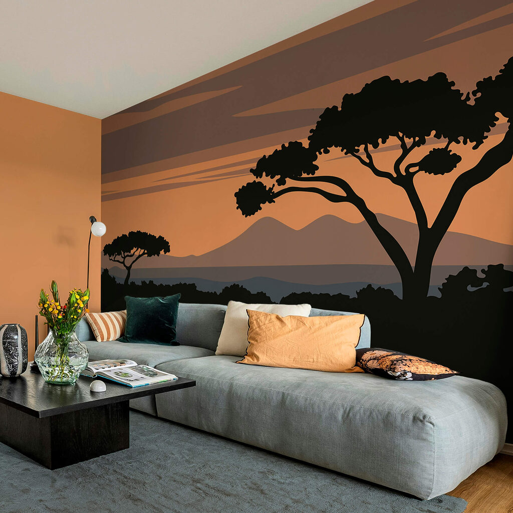 Albero con montagne sullo sfondo