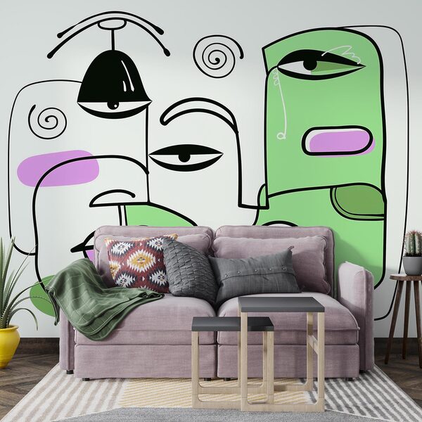 Disegno di volti e labbra Disegno di volti e labbra