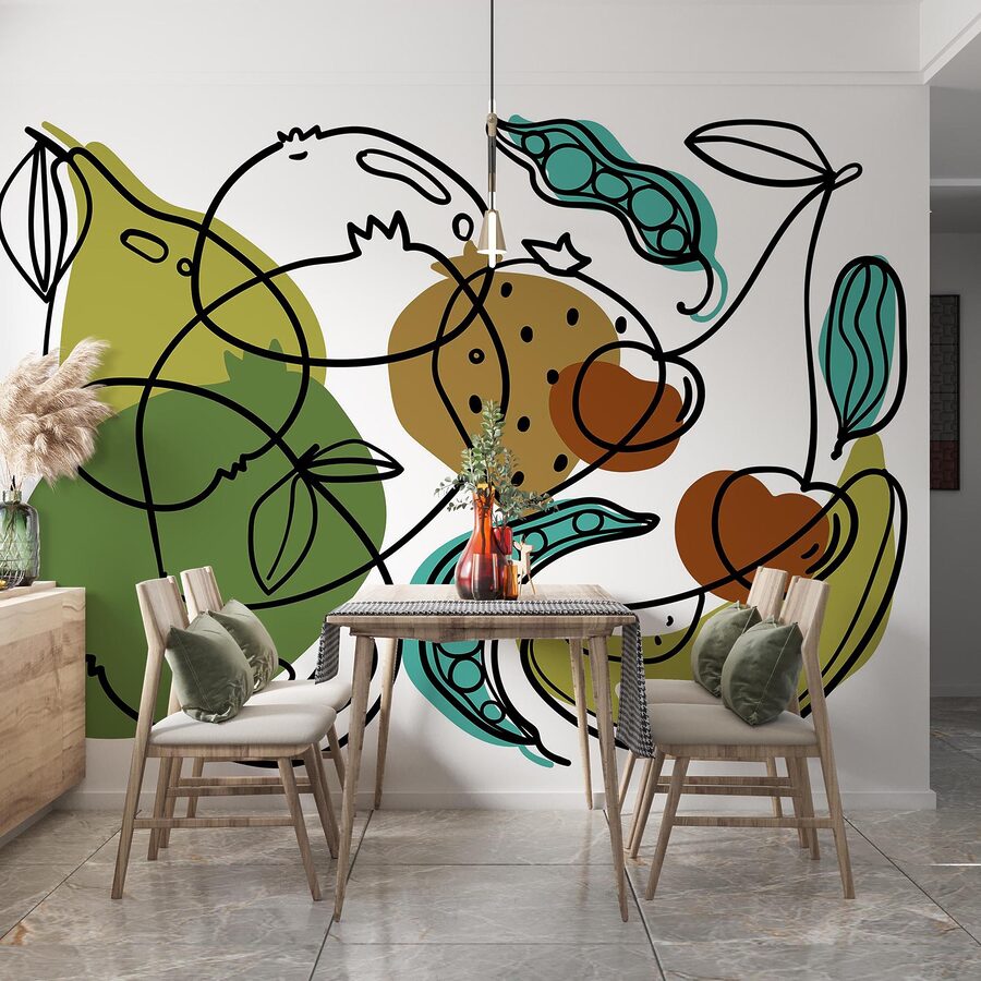 Disegno di diversi frutti