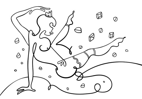 Disegno di una donna che balla Disegno di una donna che balla