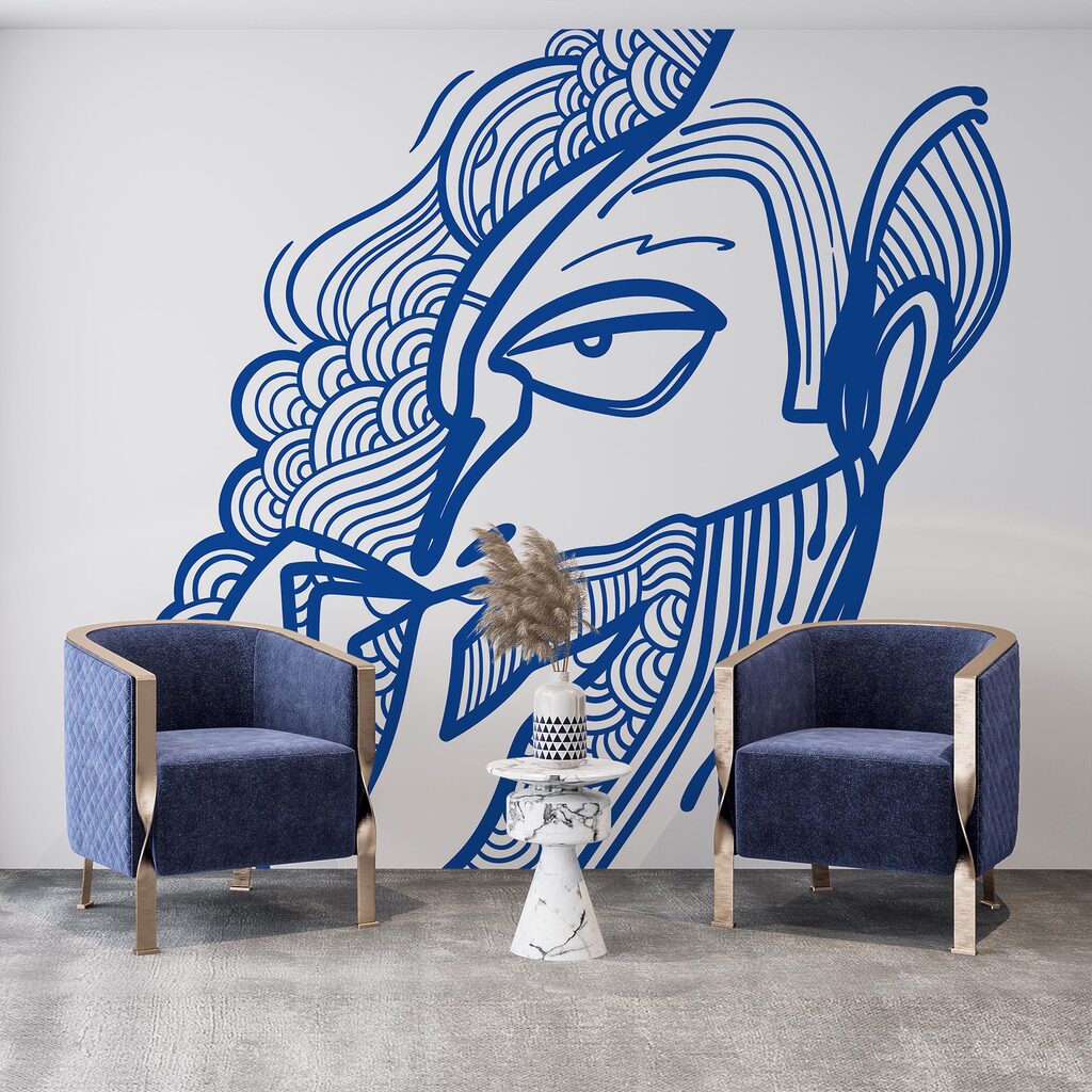 Disegno di un uomo con la mano alla bocca