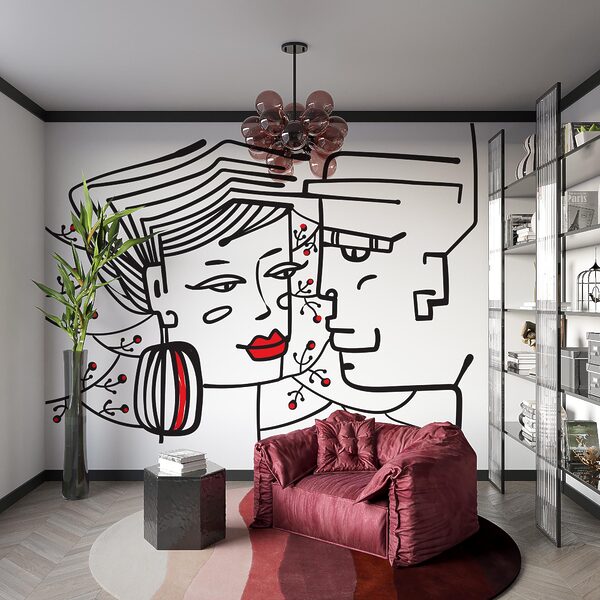 Disegno di un uomo e di una donna