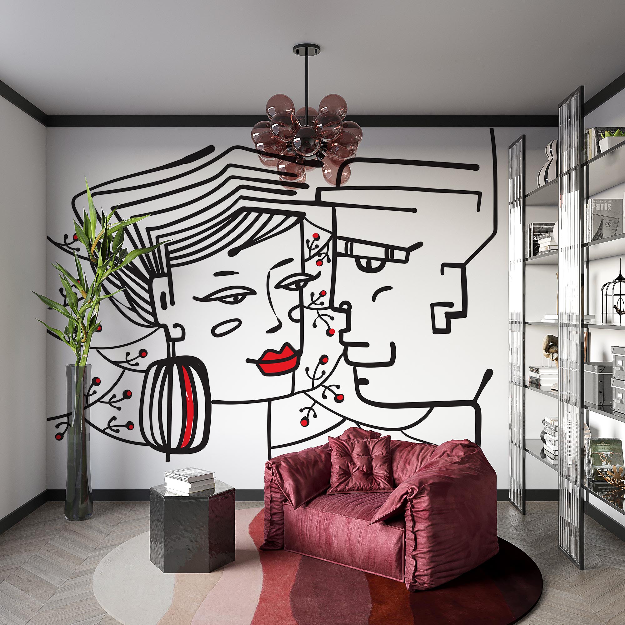 Disegno di un uomo e di una donna