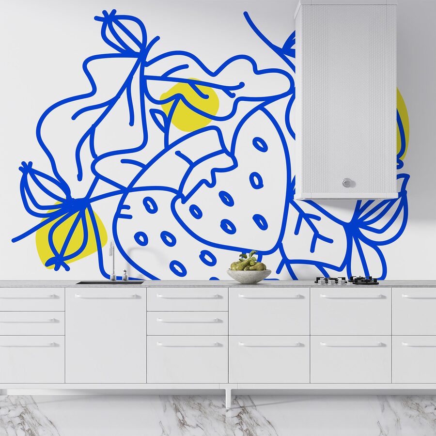 Disegno di frutti e foglie