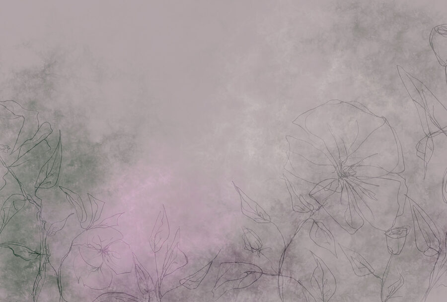 Disegno di fiori su una superficie bianca