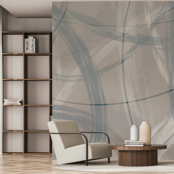 Sfondo grigio e bianco con cerchi e linee