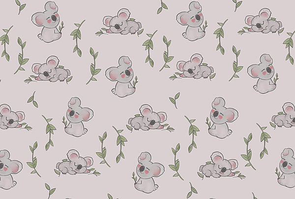 Motivo di koala e foglie Motivo di koala e foglie