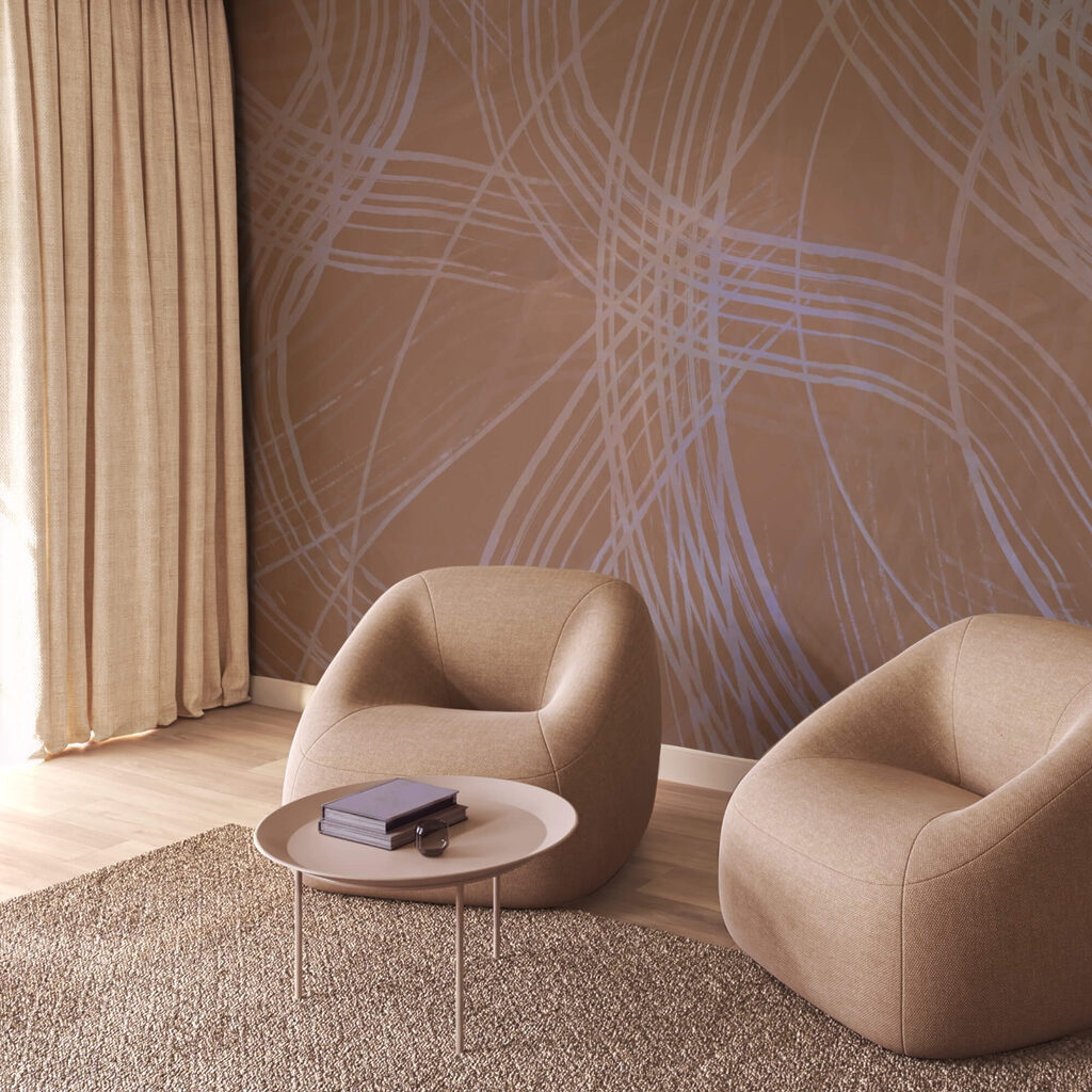 Superficie marrone con linee bianche