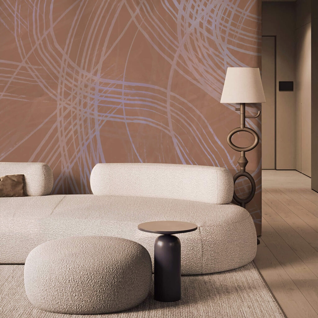 Superficie marrone con linee bianche