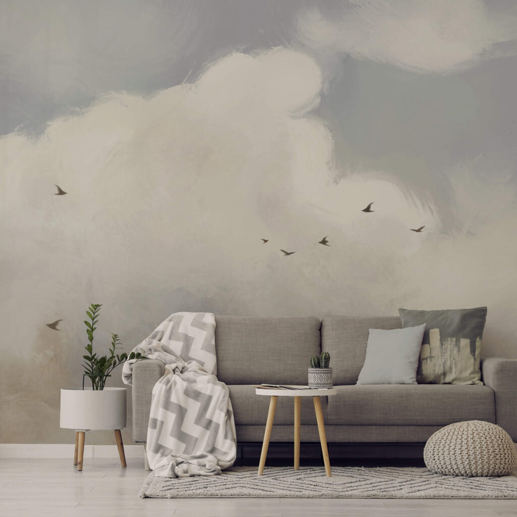 Uccelli che volano nel cielo