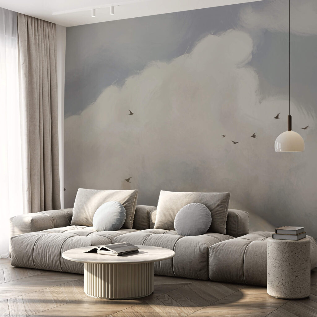 Uccelli che volano nel cielo