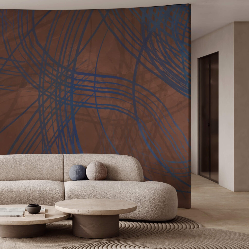 Sfondo marrone e blu con linee Sfondo marrone e blu con linee