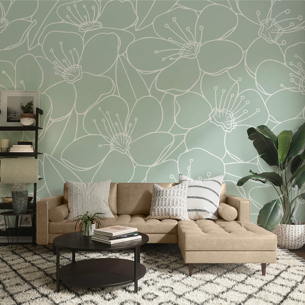 Motivo di fiori e foglie