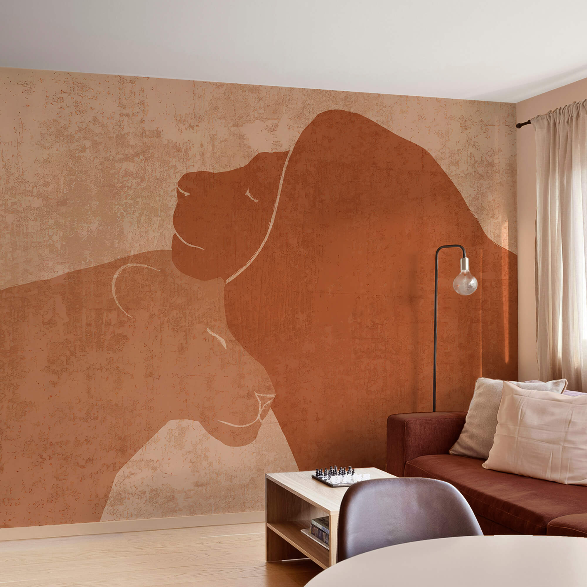 Disegno di leone e leonessa