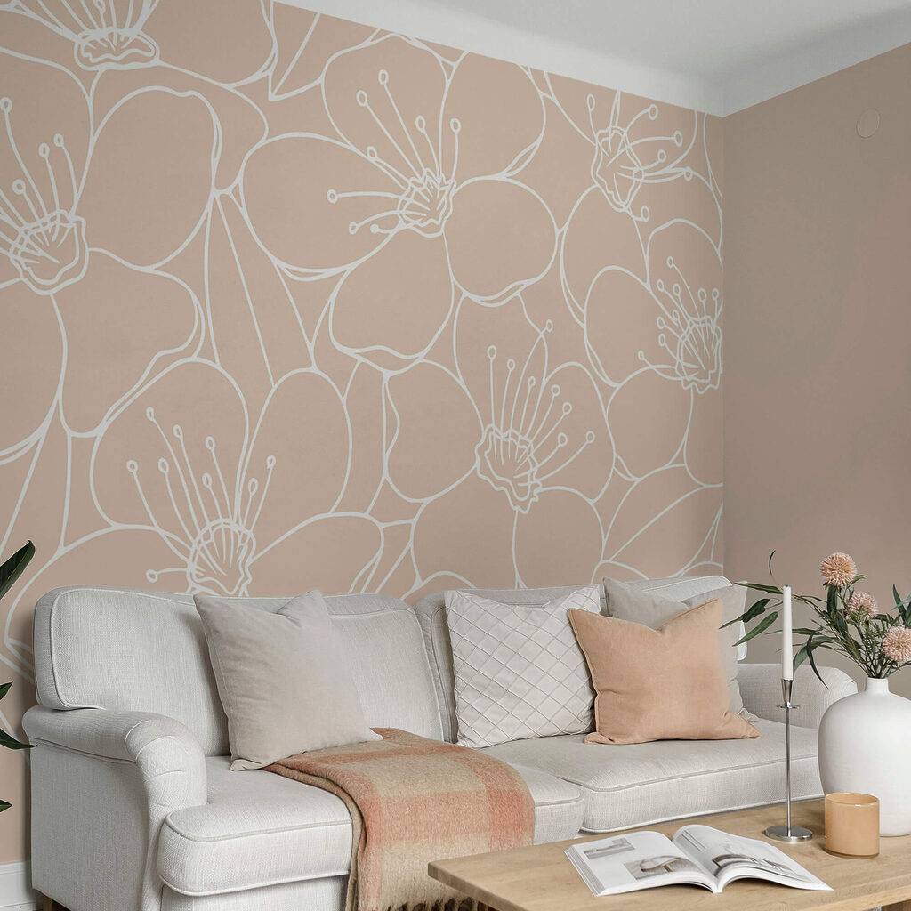 Motivo di fiori e foglie