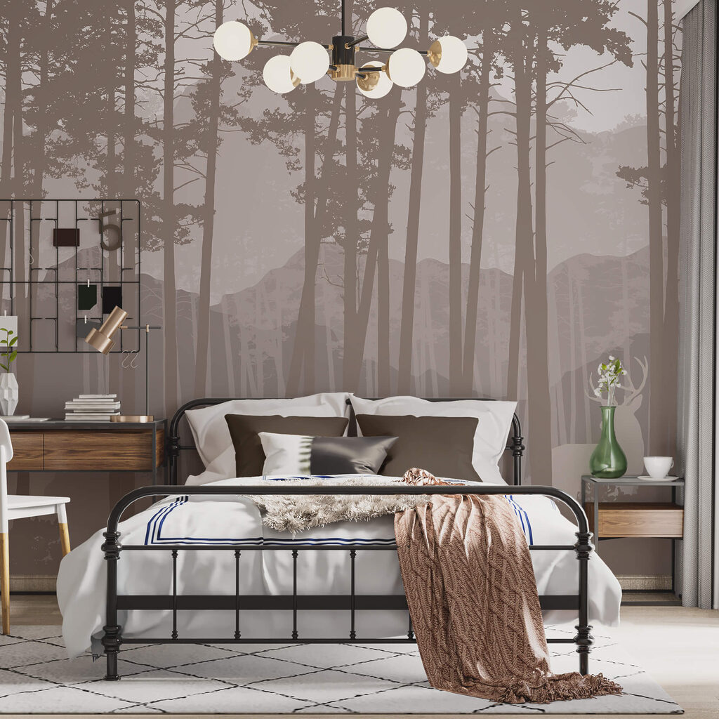 Gruppo di cervi in una foresta