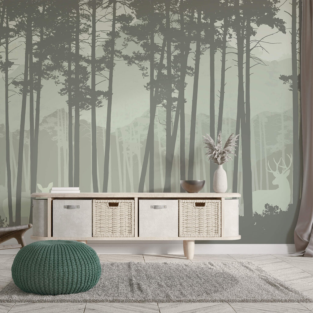 Gruppo di alberi in una foresta