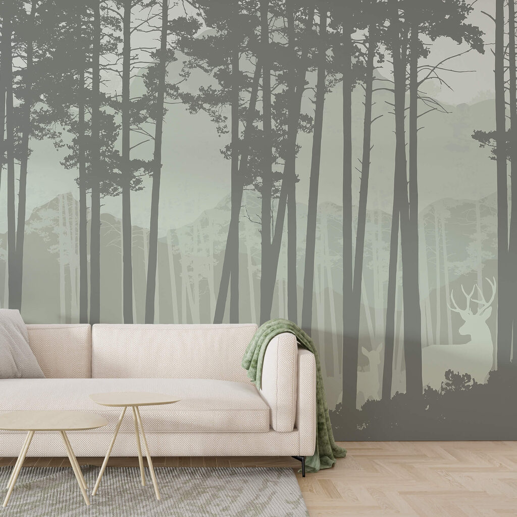 Gruppo di alberi in una foresta