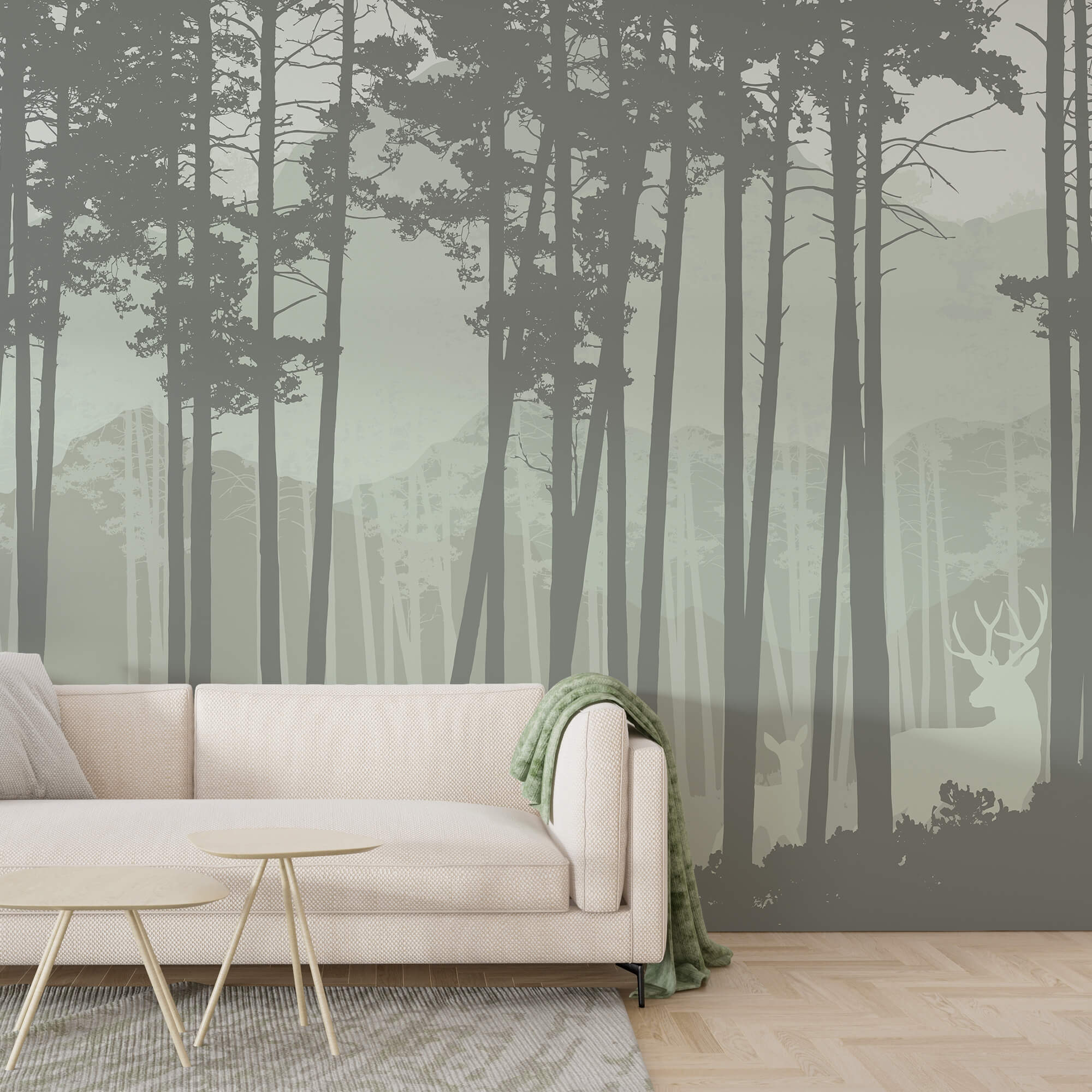 Gruppo di alberi in una foresta