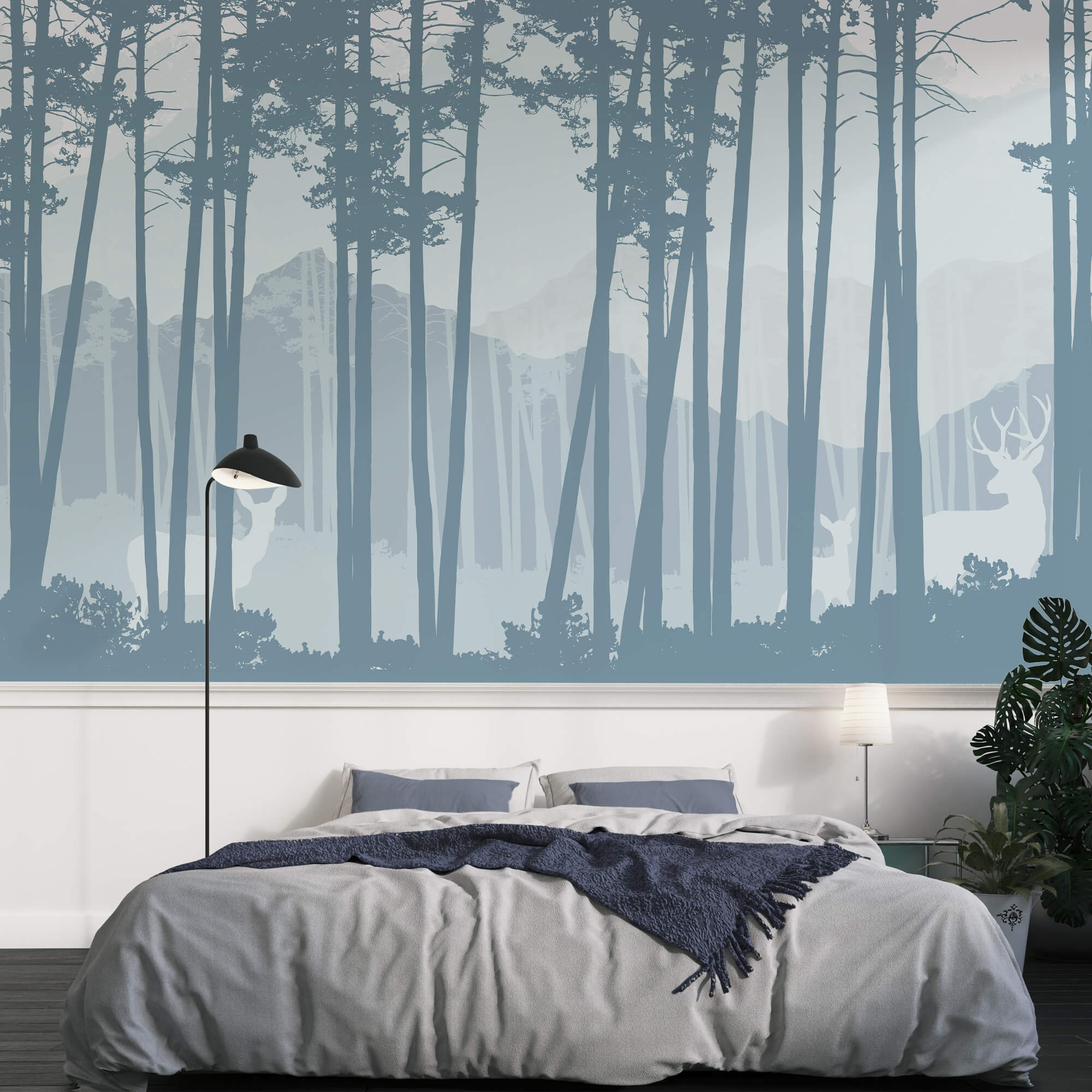 Gruppo di alberi in una foresta