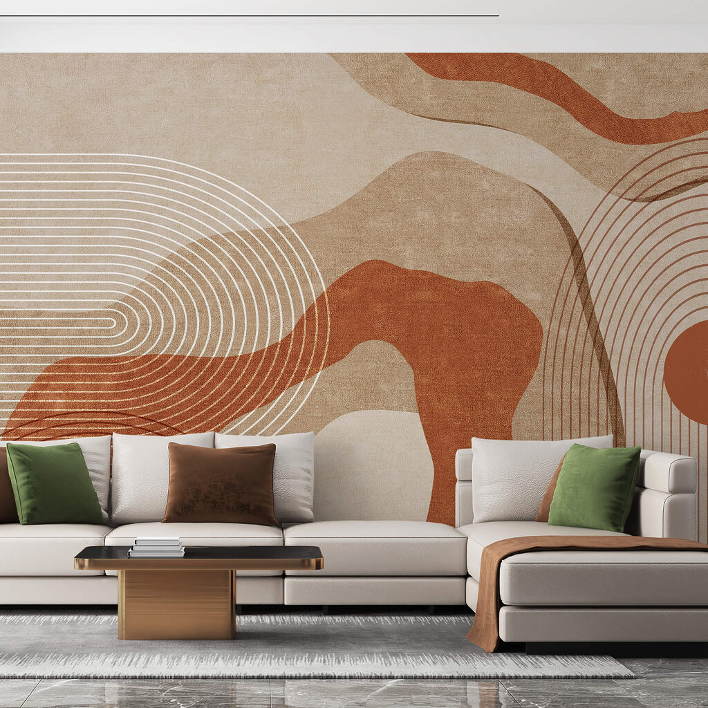 Arte astratta in bianco e marrone