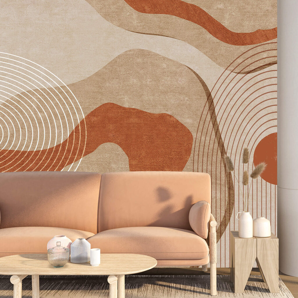 Arte astratta in bianco e marrone