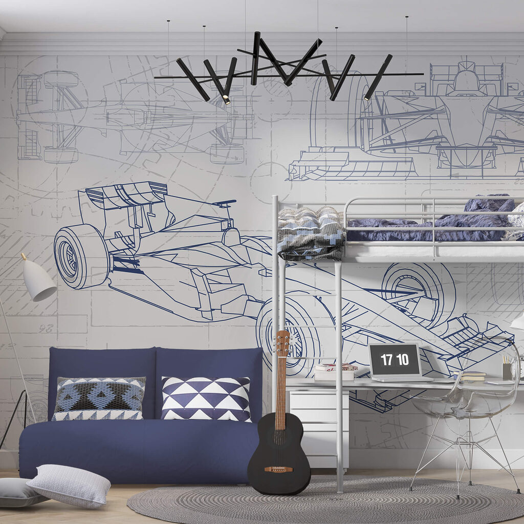 Schema di un'auto da corsa