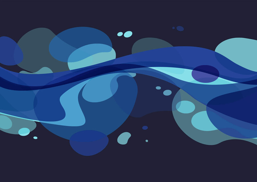 Design a vortice blu e bianco