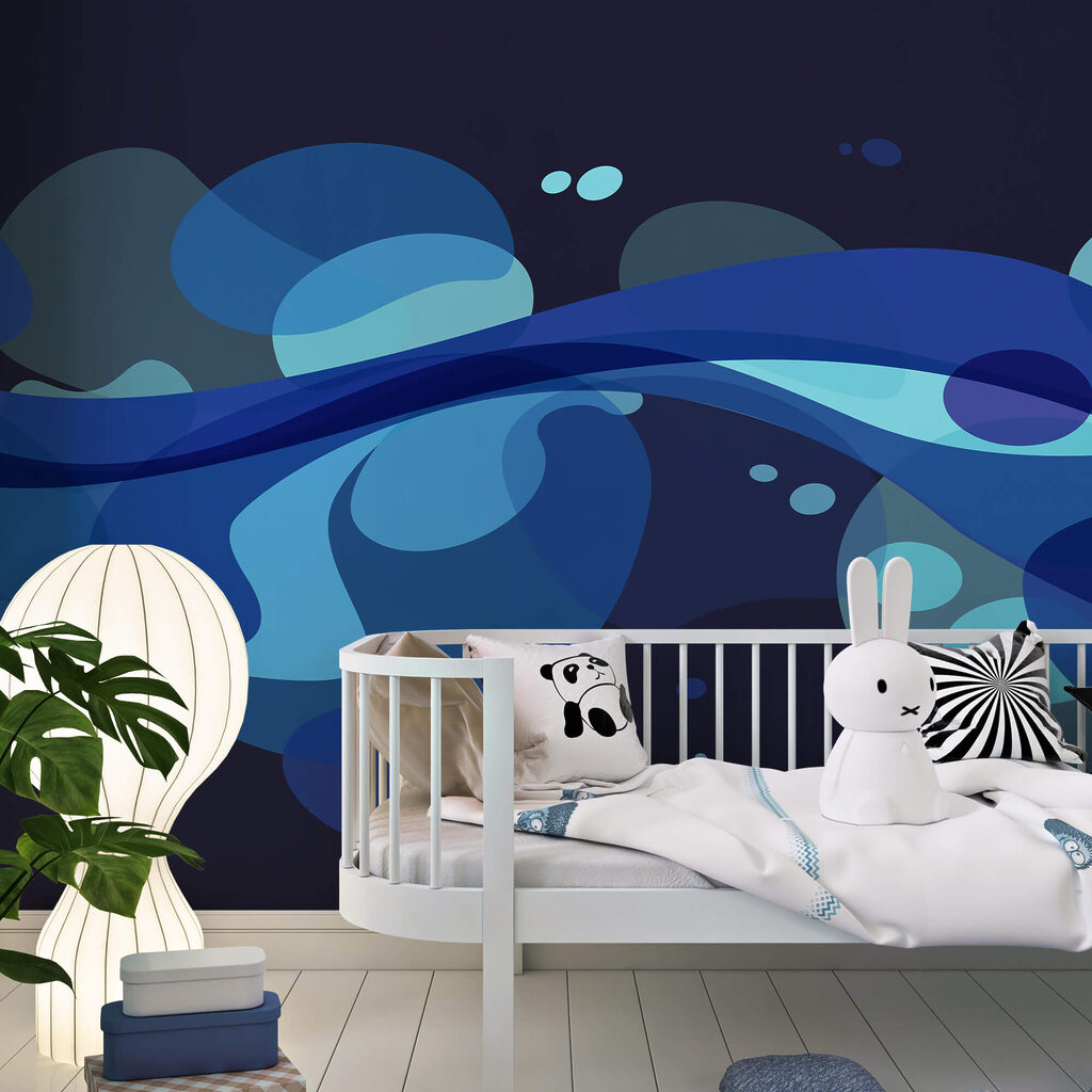 Design a vortice blu e bianco