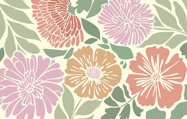 Il colorato motivo floreale ravviva qualsiasi spazio Il colorato motivo floreale ravviva qualsiasi spazio