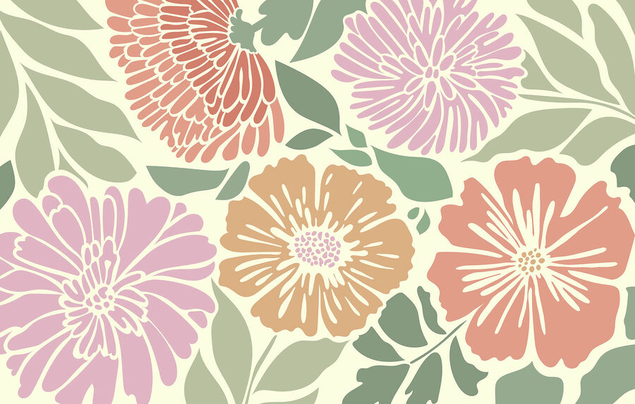 Il colorato motivo floreale ravviva qualsiasi spazio