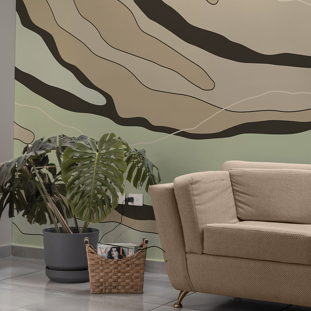 Linee astratte nelle calde tonalità della terra