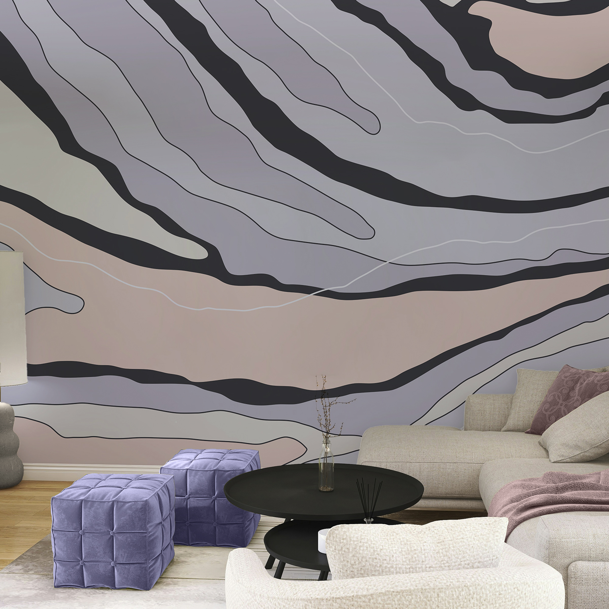 Linee astratte in colori tenui