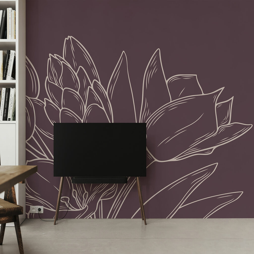 Delicate fioriture su un ricco sfondo