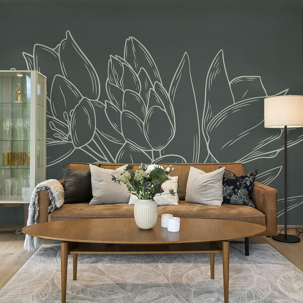 Disegno di fiori su una pianta Disegno di fiori su una pianta