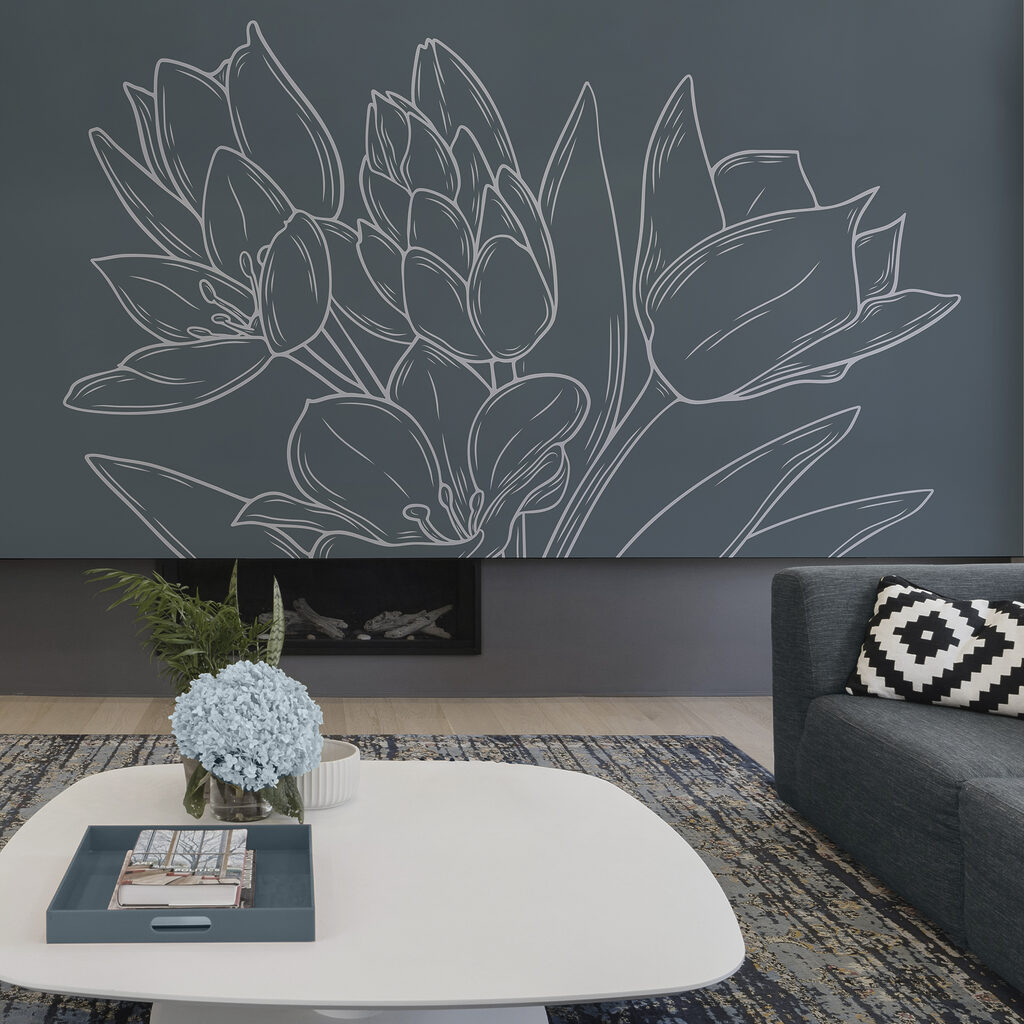 Fiori delicati su sfondo scuro